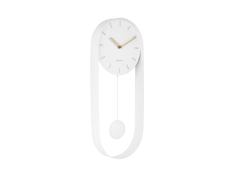 Karlsson Vægur Pendulum Charm stål hvid