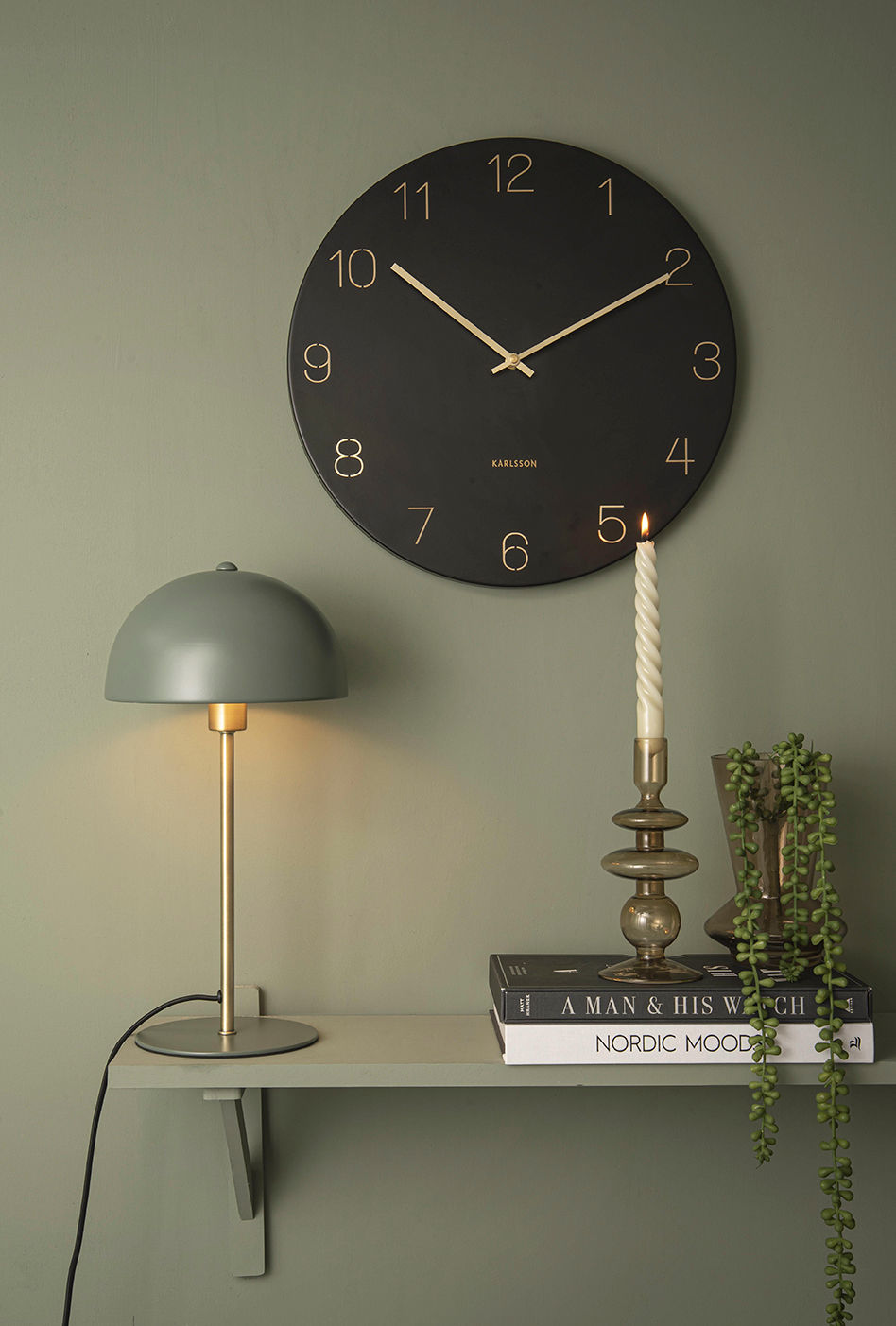 Leitmotiv Bordlampe Motorhjelm metal jungle green