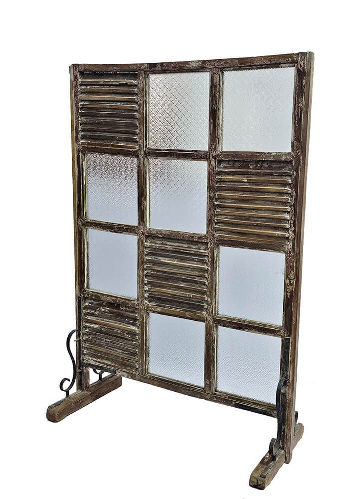 Trademark Living One-of-a-kind rumdeler med træ og glas