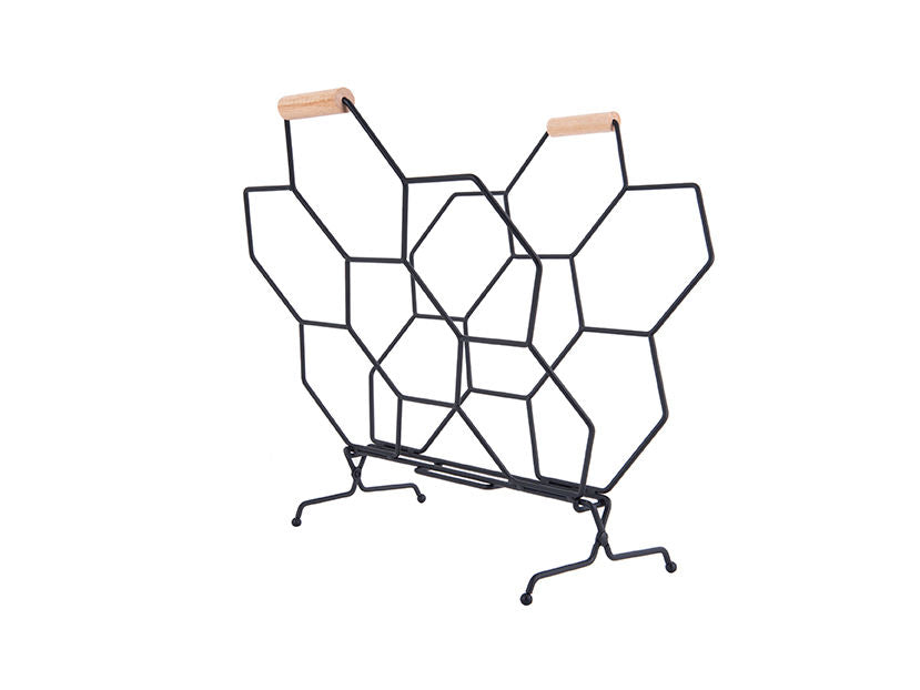 nutid Magasinhylde Honeycomb mat sort
