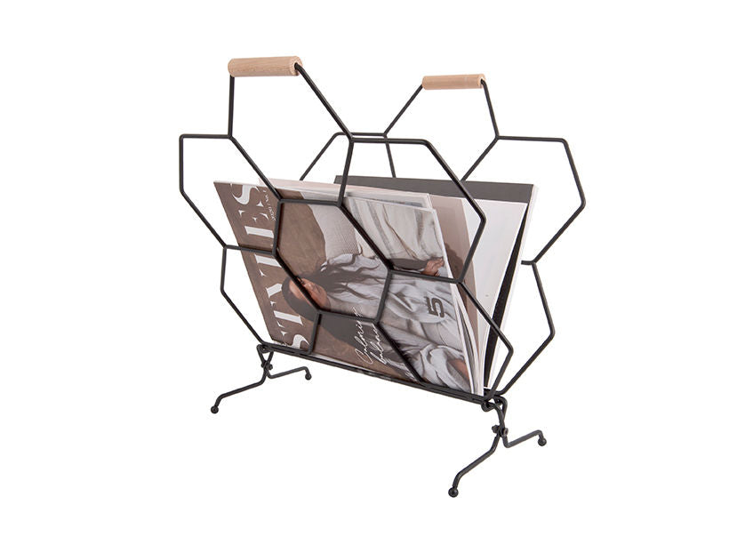 nutid Magasinhylde Honeycomb mat sort