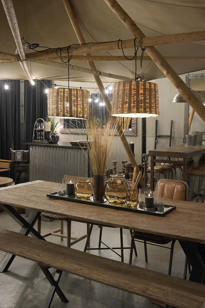 Trademark Living Poovar bænk i genbrugstræ