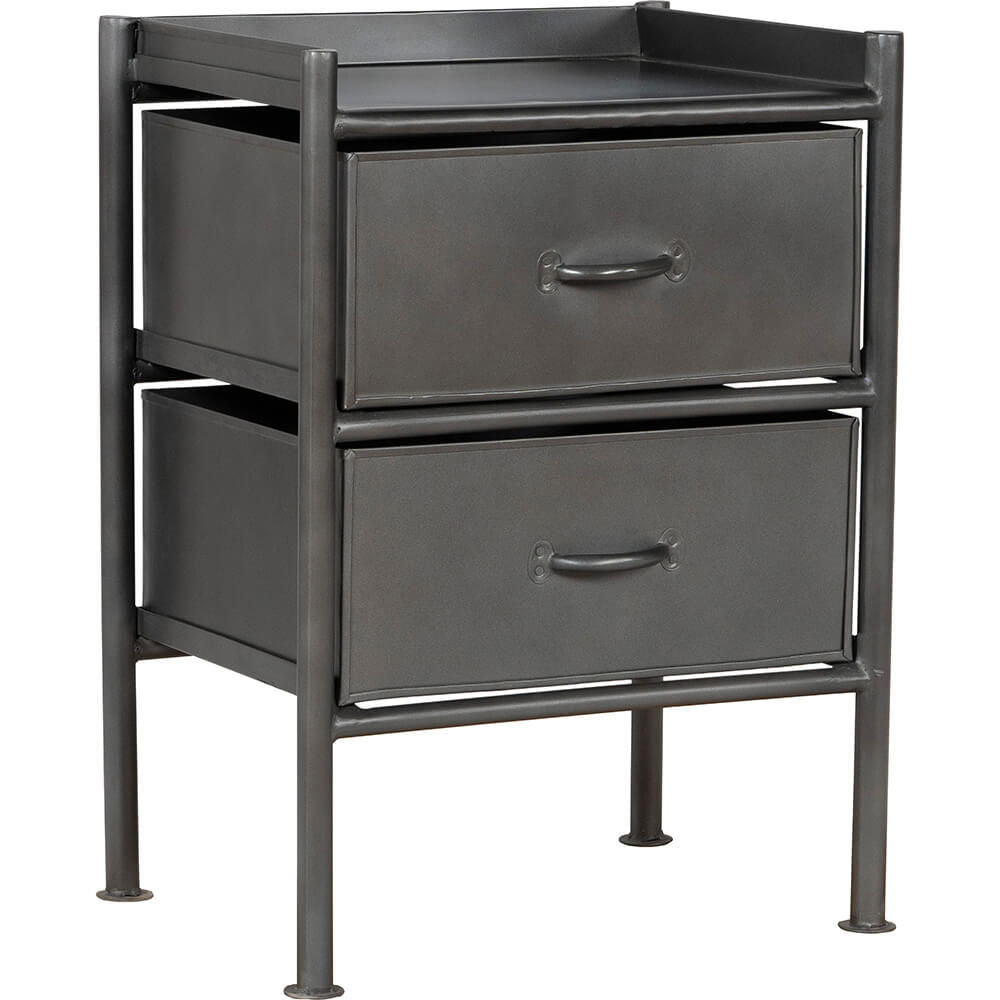 Trademark Living Saga kommode grå - 2 skuffer