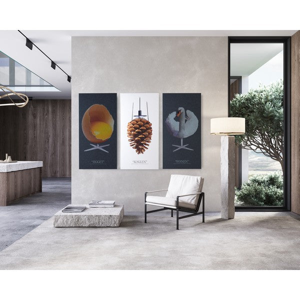 Akustikbillede Svanen hvid 9x600x1200 mm