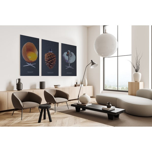 Akustikbillede Svanen hvid 9x600x1200 mm