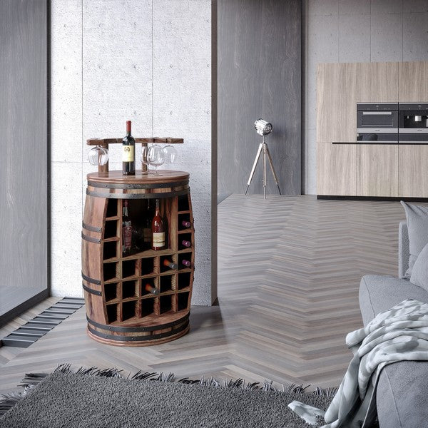 Barskab vintønde Rosey-X mørk Ø55x80 cm