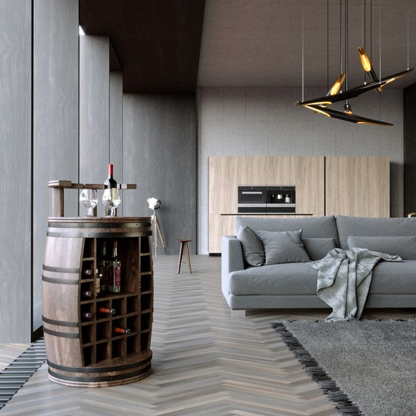 Barskab vintønde Rosey-X mørk Ø55x80 cm