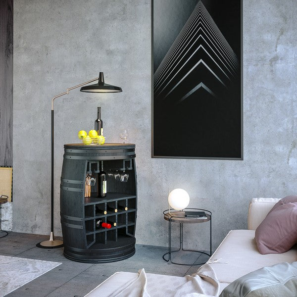 Barskab vintønde Rosey-black Ø65x90 cm