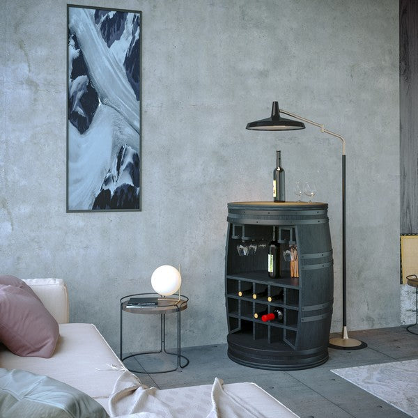 Barskab vintønde Rosey-black Ø65x90 cm