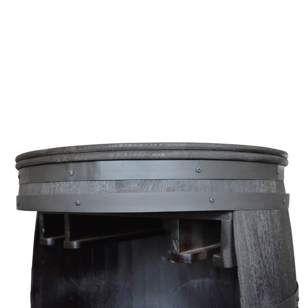 Barskab vintønde Rosey-black Ø65x90 cm