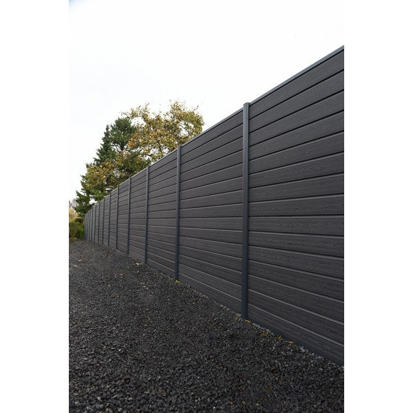 Kirkedal galvaniseret sort stolpe K301 midt 2x80x80x2238 mm