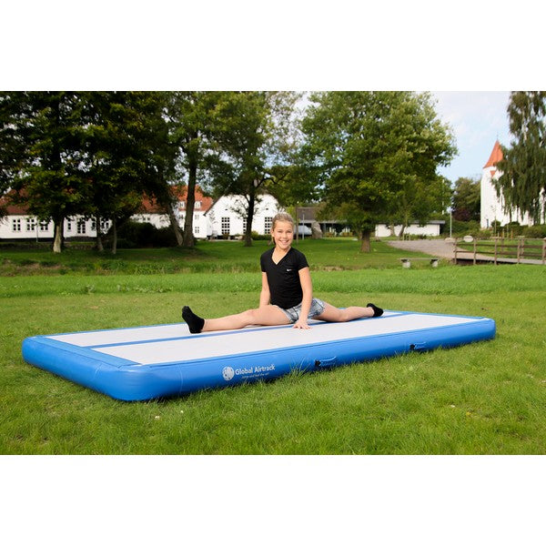 Global Airtrack Play 150x400 cm blå/grå
