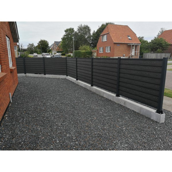 Kirkedal galvaniseret sort stolpe K300 start/slut 2x80x80x2238 mm