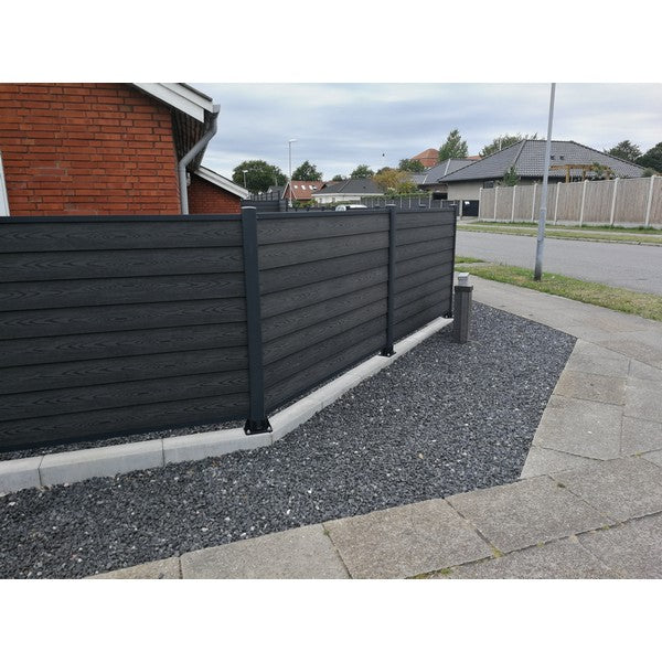 Kirkedal galvaniseret sort stolpe K301 midt 2x80x80x2238 mm