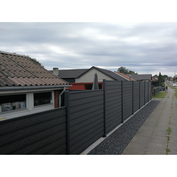 Kirkedal galvaniseret sort stolpe K302 hjørne 2x80x80x2238 mm