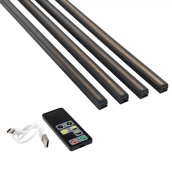 LED lys-skinne 4 stk. til Akustikpaneler 2.400 mm m/ fjernbetjening 9,5 x 12,5 x 2400 mm kommer til juni