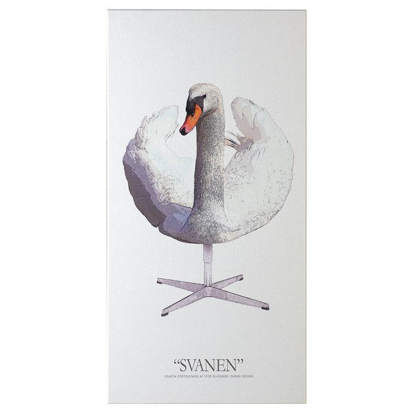 Akustikbillede Svanen hvid 9x600x1200 mm