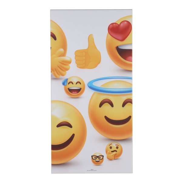 Akustikbillede polyester Emoji II hvid 9x600x1200 mm udsolgt til uge 22