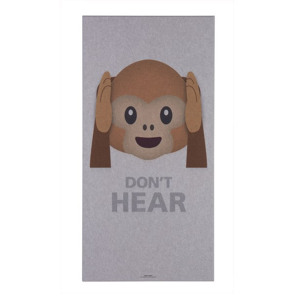 Akustikbillede Don´t hear abe lys grå 9x600x1200 mm