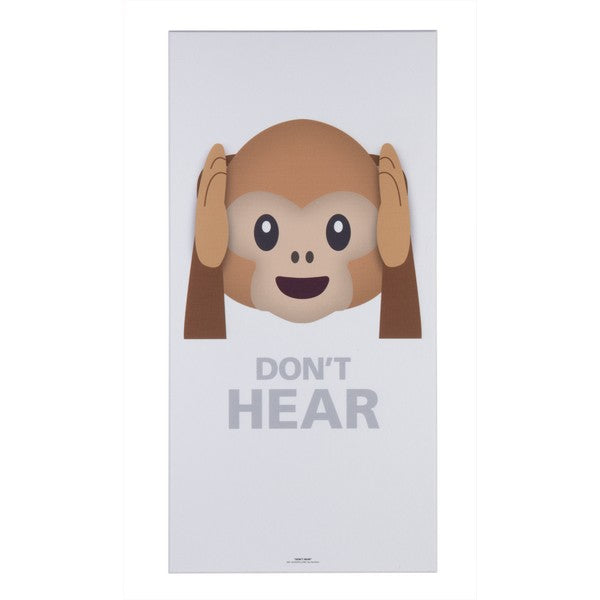 Akustikbillede Don´t hear abe hvid 9x600x1200 mm