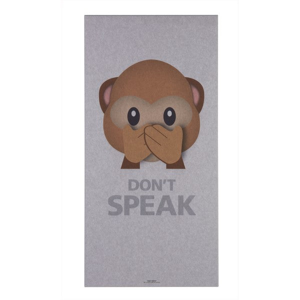 Akustikbillede Dont speak abe lys grå 9x600x1200 mm
