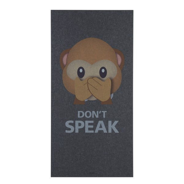 Akustikbillede Don´t speak abe mørk grå 9x600x1200 mm