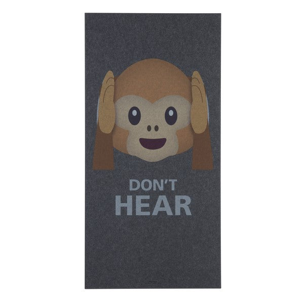 Akustikbillede Don´t hear abe mørke grå 9x600x1200 mm