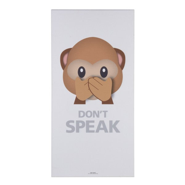 Akustikbillede Don´t speak abe hvid 9x600x1200 mm