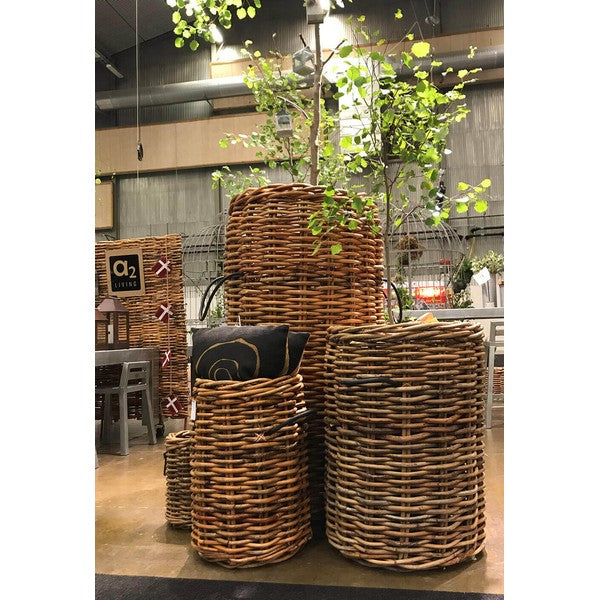 Maxi Rund Rattankurv Ø45xH66 cm