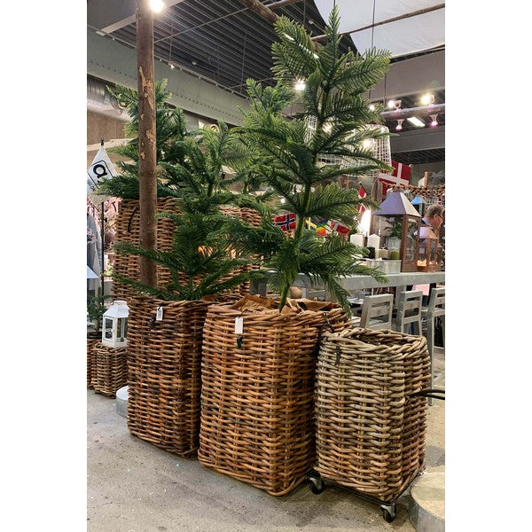 Maxi Firkantet Rattankurv L41xB41xH66 cm