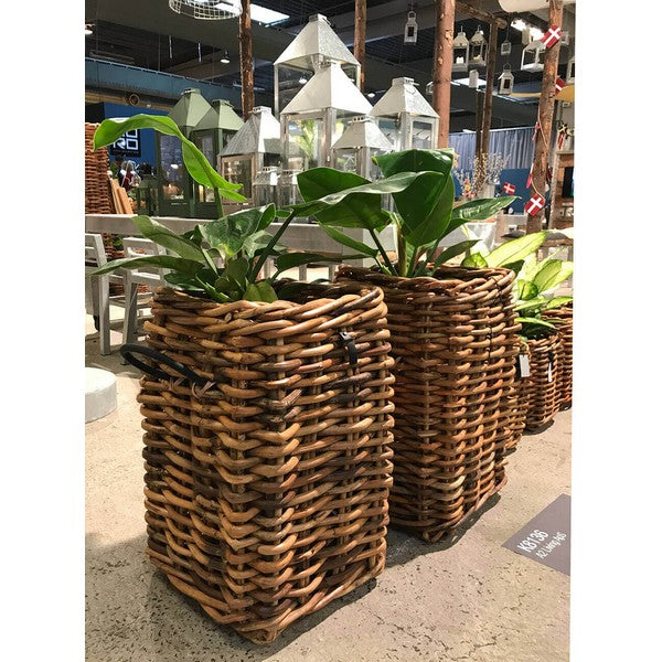 Mega Firkantet Rattankurv L59xB59xH84 cm
