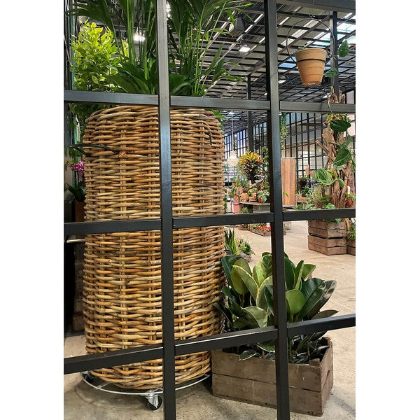 Mammut Rund Trolley t/Rattankurv Ø85xH12 cm