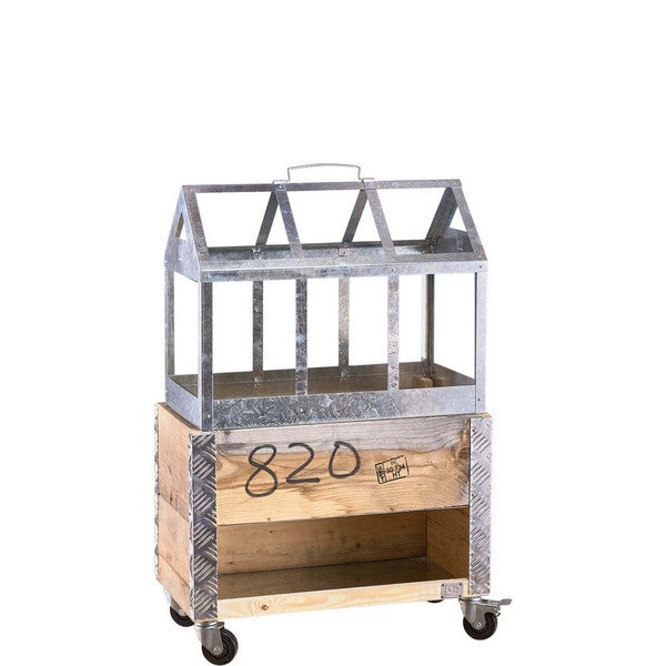 Kasse t/Væksthus 2 Lag (m opbevaringsrum) L62,5xB32,5xH48,5 cm