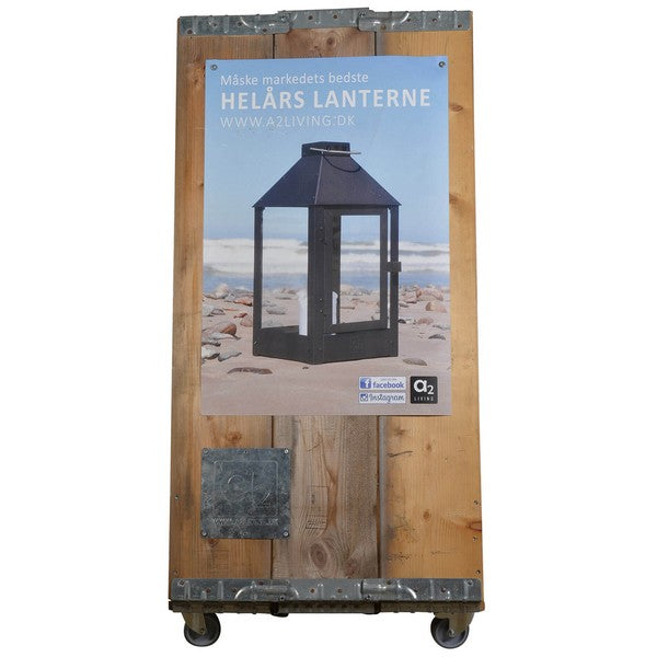 Street Menu Skilt m Hjul & Sidebræt (H: 115) B80xH115xD57 cm