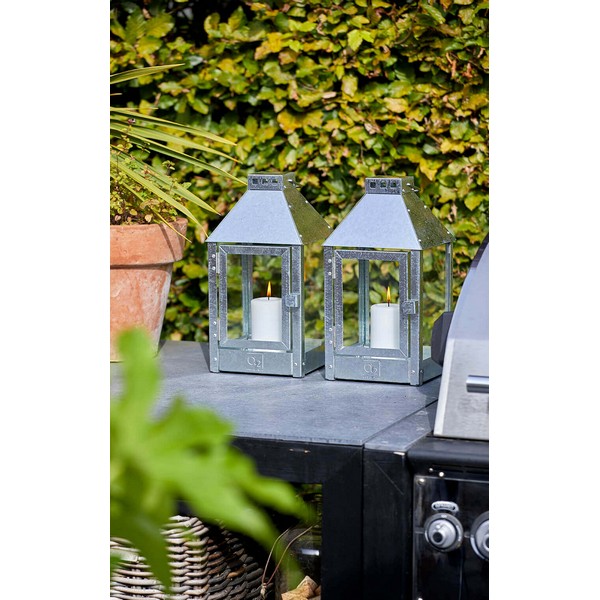 Galvaniseret Mini Lanterne L17xB17xH33,5 cm