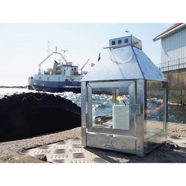 Galvaniseret Mini Quadro Lanterne L17xB17xH27,5 cm