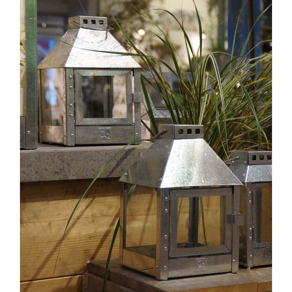 Galvaniseret Mini Quadro Lanterne L17xB17xH27,5 cm