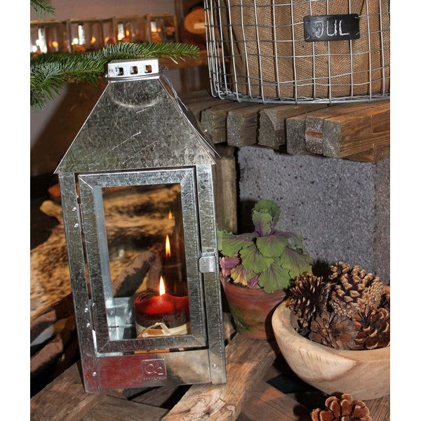 Galvaniseret Midi Lanterne L19xB19xH42,5 cm