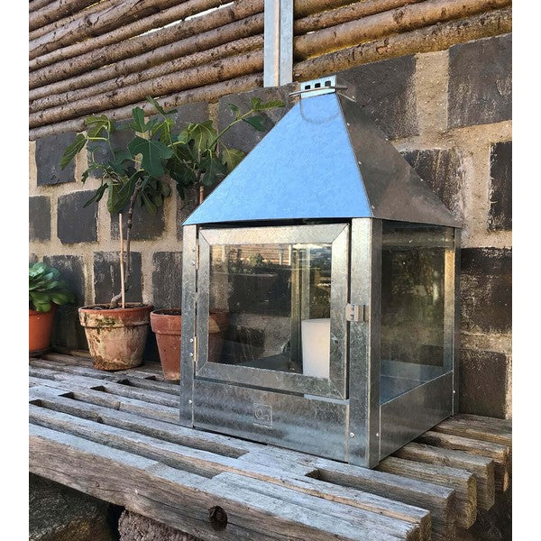 Galvaniseret Mega Quadro Lanterne L32xB32xH52 cm