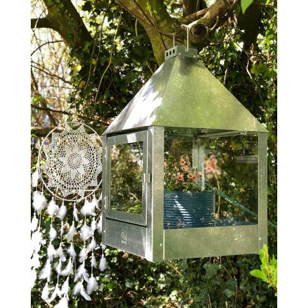 Galvaniseret Mega Quadro Lanterne L32xB32xH52 cm