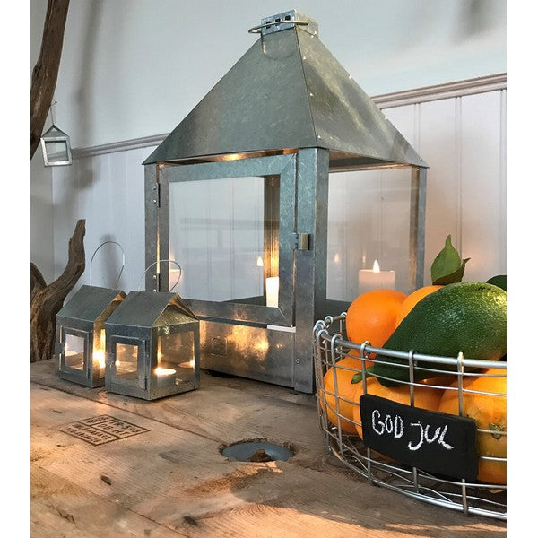 Galvaniseret Mega Quadro Lanterne L32xB32xH52 cm