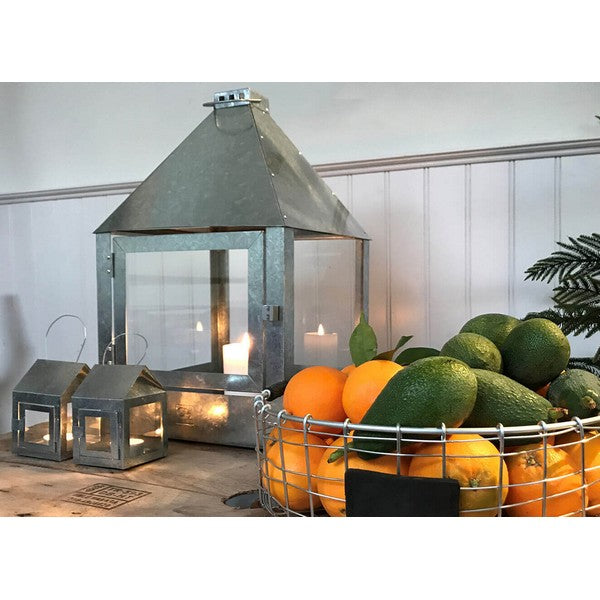 Galvaniseret Mega Quadro Lanterne L32xB32xH52 cm