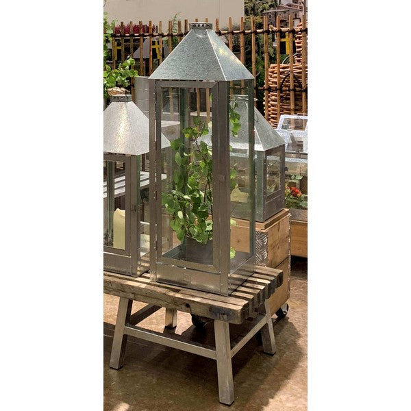 Galvaniseret Mega Hightower Lanterne L32xB32xH100 cm
