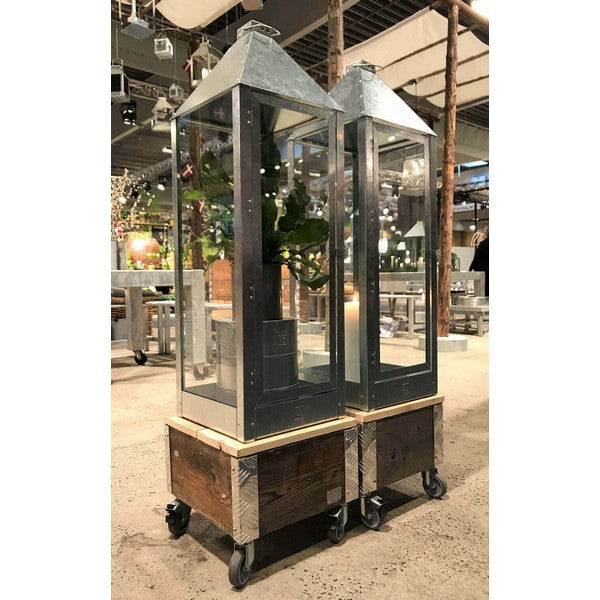 Galvaniseret Mega Hightower Lanterne L32xB32xH100 cm