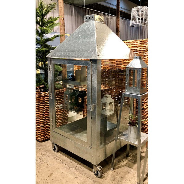 Galvaniseret Mammut Lanterne L91xB91xH180 cm