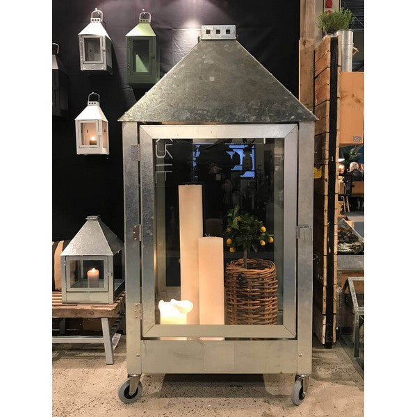 Galvaniseret Mammut Lanterne L91xB91xH180 cm