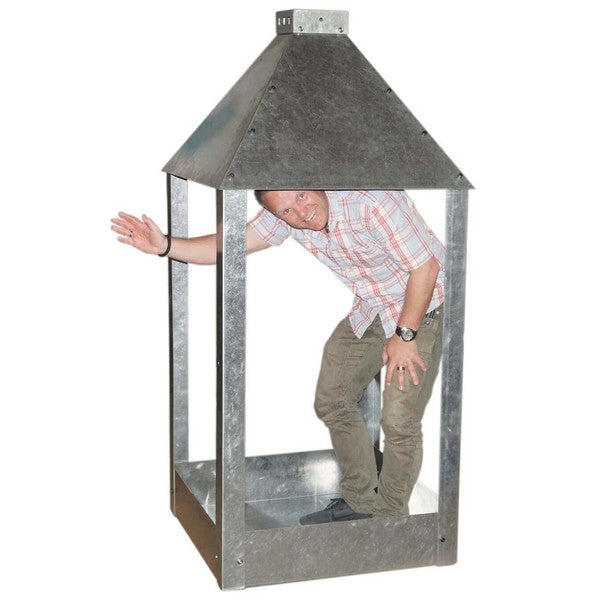 Galvaniseret Mammut Lanterne L91xB91xH180 cm