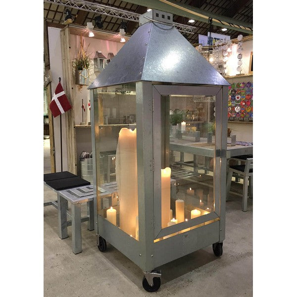 Galvaniseret Mammut Lanterne L91xB91xH180 cm