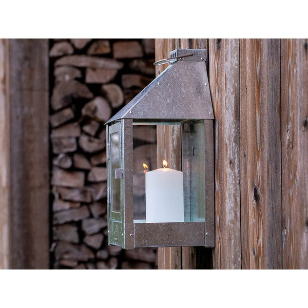 Galvaniseret Mini Væglanterne L17xB17xH36,5 cm