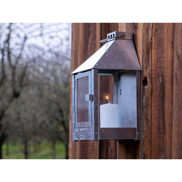 Galvaniseret Mini Væglanterne L17xB17xH36,5 cm